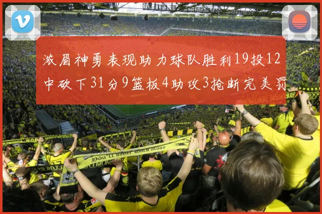 浓眉神勇表现助力球队胜利19投12中砍下31分9篮板4助攻3抢断完美罚球6中6